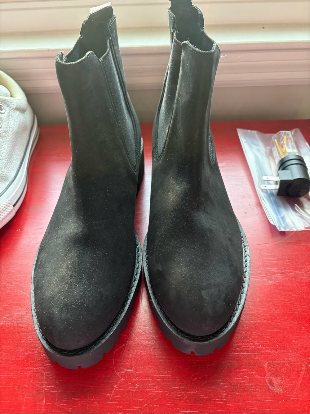 Black Suede Chelsea Boots